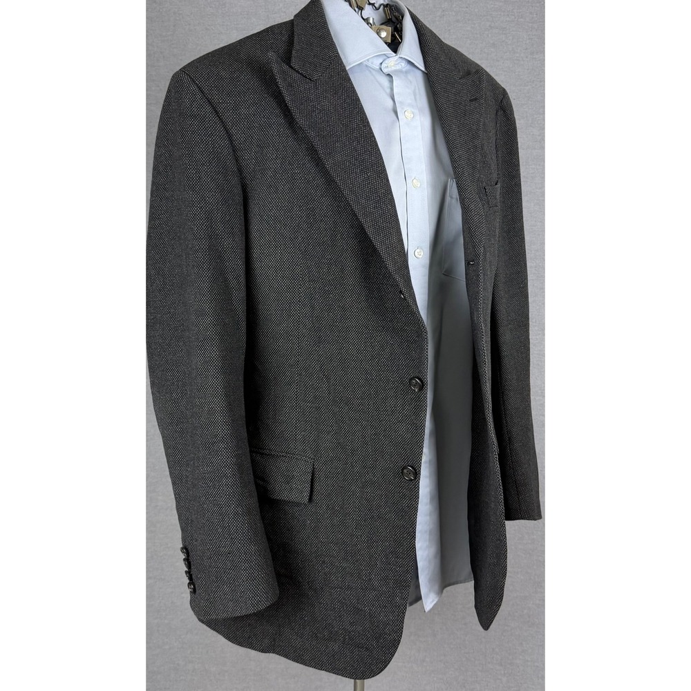 Polo Ralph Lauren Vintage 44L Lambswool Cashmere Double Breasted Blazer Grey
